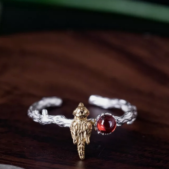 Bird on a Branch Ring - Picture 2 of 5